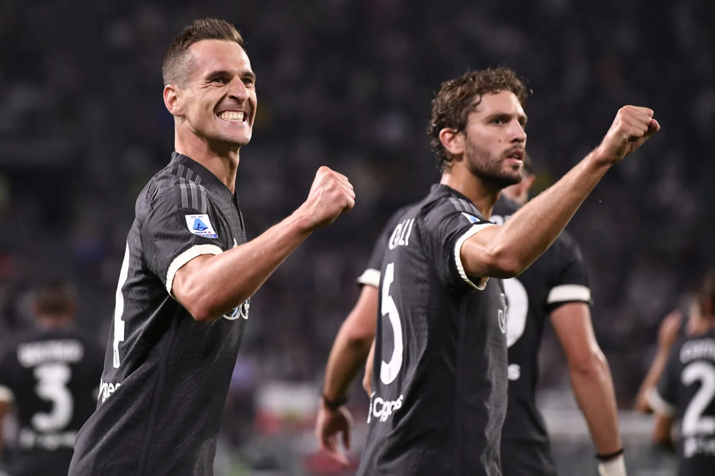 Foto Fabio Ferrari/LaPresse - 26 Settembre 2023 - Torino, Italia - sport, calcio - Juventus vs Lecce - Campionato italiano di calcio Serie A TIM 2023/2024 - Juventus Stadium. Nella foto: esultanza goal Arkadiusz Milik (14 Juventus FC) 1-0 September 26, 2023 Turin, Italy - sport, calcio -Juventus vs Lecce - Italian Serie A Football Championship 2023/2024 - Juventus Stadium. In the pic: celebration Arkadiusz Milik (14 Juventus FC) after scores goal 1-0 - Photo by Icon sport