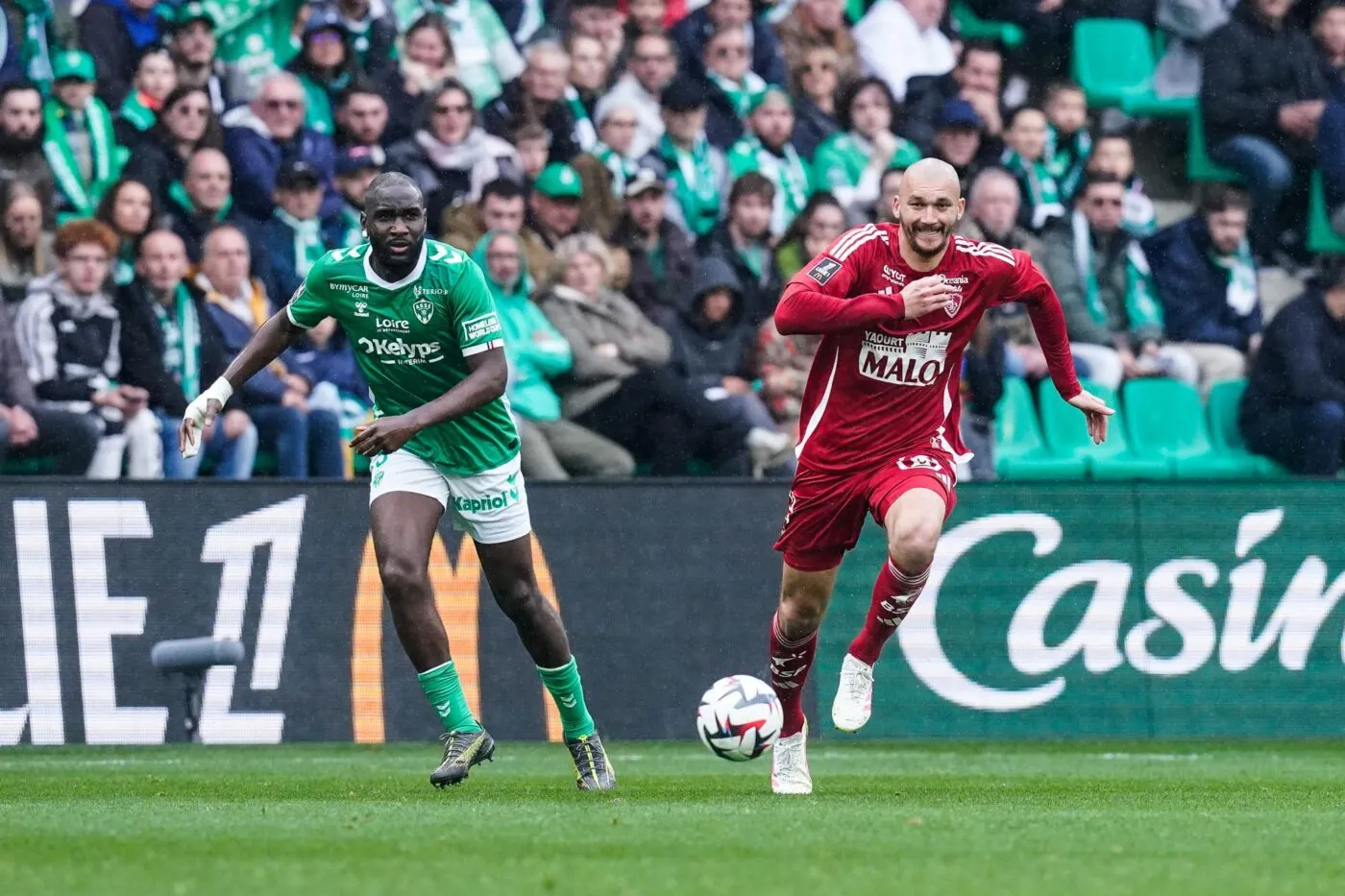 Saint-Étienne accroche Brest au bout du spectacle